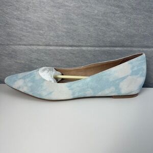 CASLON Womens Pointed Toe Flats Blue Tie Dye Suede Water Resistant Size 7
